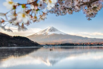 Mountain and lake (Mount Fuji)
