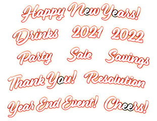 New Years Celebration Words and Phrases