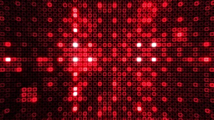 4K 3d rendering Abstract digital technology red grid line distort mosaic tile pattern loop motion.Twinkling small blinking shining squared with flicker electrical line.Hi-tech futuristic background
 - Powered by Adobe