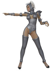 Obraz premium 3d illustration of an sexy anime figure