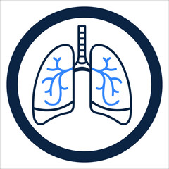 Anatomy lung or organ icon
