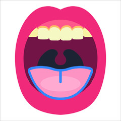 Anatomy mouth or tongue icon