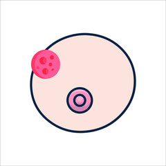 Anatomy or breast tit icon