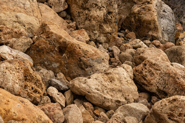 Close up texture of hard rocks