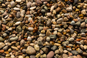 Colorful stones on the beach
