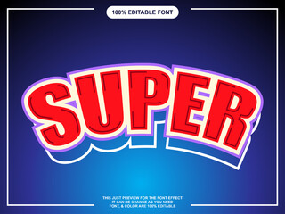 Bold Modern Red Bending Editable Text Style Font Effect