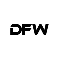 DFW letter logo design with white background in illustrator, vector logo modern alphabet font overlap style. calligraphy designs for logo, Poster, Invitation, etc. 