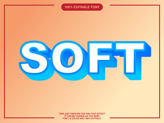 Bold Soft Blue Editable Text Style Font Effect