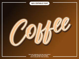 Cool Coffee Script Editable Text Style Font Effect