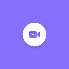 Screen Recorder App Icon Vector in Flat Style