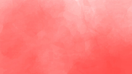 Abstract colorful watercolor background. Sunset sky with puffy clouds in rainbow colors of red pink yellow purple, blue, white,