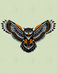 owl tattoo neo traditional