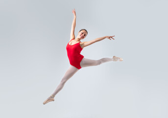 Fototapeta na wymiar ballerina means female ballet dancer