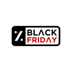 Black Friday Logo, Sale Promo Sticker Label