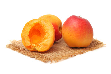 apricot isolated on the white background