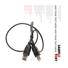 usb cable on white background