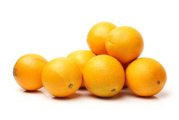 Ripe orange isolated on white background