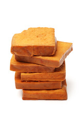 Tofu on white background 