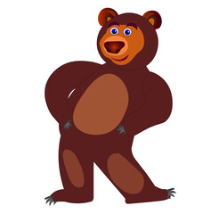 mama brown bear listening the the argument by the son