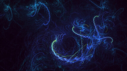 3D rendering abstract colorful fractal light background