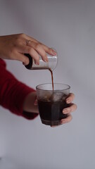 a cup or glass of coffee product photography