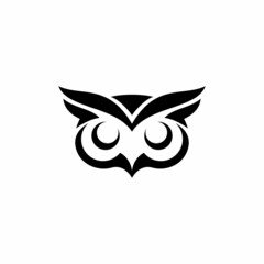 head owl logo vector template