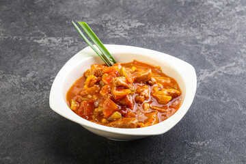 Meat goulash with vegetables