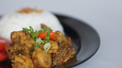 Chicken chili powder indonesian unique food recipe