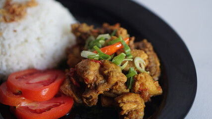 Chicken chili powder indonesian unique food recipe