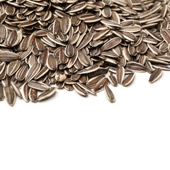 Sunflower seeds isolated on white background