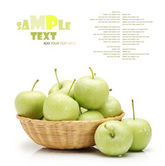 green apples in a basket