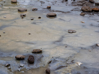 Hot spring pool in Geysir geothermal area, Iceland