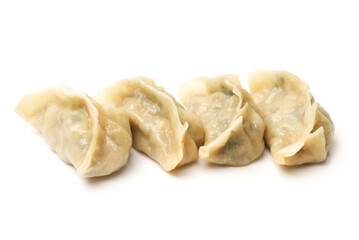 Chinese dumpling on white background