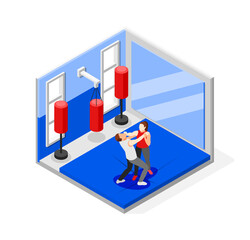 Self Defense Gym Composition