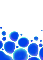 Blue water drop frame illustration for decoration on summer and aquatic concept.