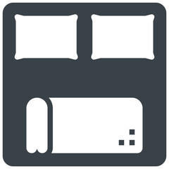 bed glyph style icon