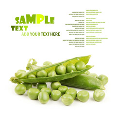 peas isolated on white