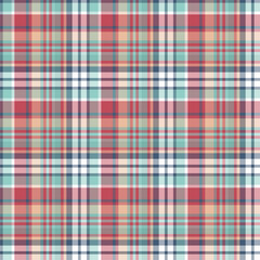 Plaid seamless pattern. Vector background of textile ornament. Flat fabric design.