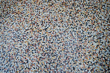 Small colorful mosaic floor tiles and texture