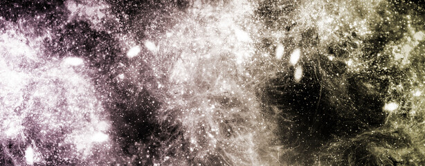 abstract space, colorful nebula, stars and sky