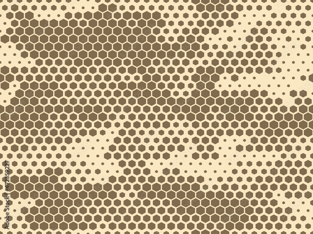 Aufkleber camouflage seamless pattern modern. military texture made from hexagonal elements. print on fabric a