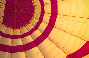 Obraz premium Inside of a hot air balloon