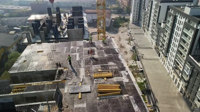 city development apartment construction site