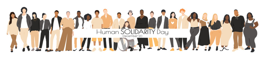 International Human Solidarity Day banner. December 20.