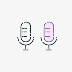 Microphone icon vector design templates on white background