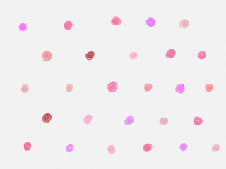 ピンクの水玉模様