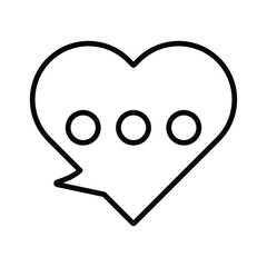 Chat, love, talk outline icon. Line vector design.
