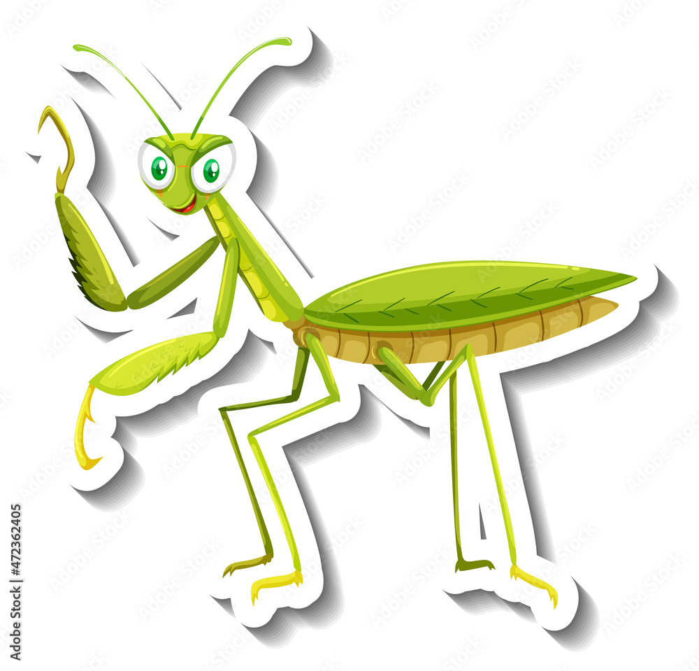 Sticker Grasshopper animal cartoon sticker