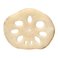 Lotus root on the white background