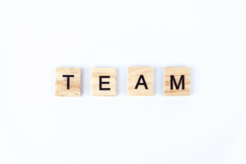 words team on white background. Team leading. Team building. Concept of team.